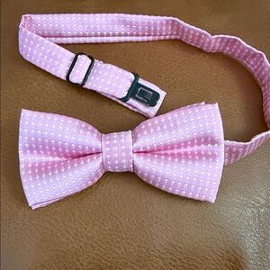 Pink Polka Dot Kids Bow Tie
